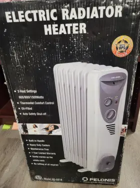 Ho-0218 Pelonis Heater Whole Room Radiator Oil Filled Adjustable Thermostat