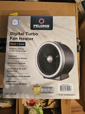 Nf-0018 Pelonis 2 In 1 Turbo Fan Heater Nib Read