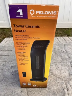 Nt15-13c Pelonis Nib 23 Inch 1200- Watt Digital Tower Ceramic Heater Remote Oscillation New