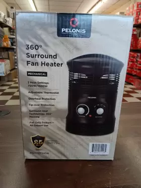 Psh17pf2hdb Pelonis 1500-watt 360 Surround Fan Heater Model Free Shipping