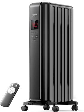 Pelonis Psho06mr6asb Oil Filled Radiator Heater For Indoor Use Large Room With Black