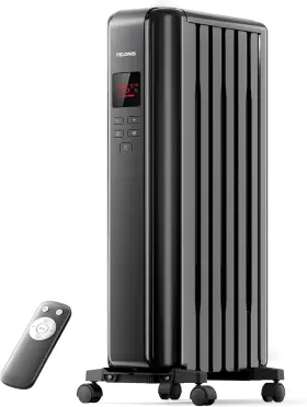 Psho06mr6asb Pelonis Oil Filled Radiator Heater For Indoor Use Large Room With Black