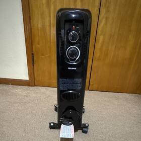 Pelonis Tao18 Portable Radiator Style Heater 1500w Black Adjustable
