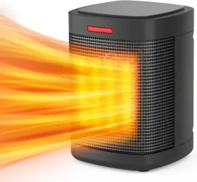 41008-bk-pe Pereysi 500w Small Space Heater For Indoor Use Ceramic Personal Black-500w