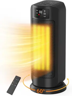Ptc-sh007ar Pereysi 1500w Space Heaters For Indoor Use Portable Electric Heater With Remote Eco Mo