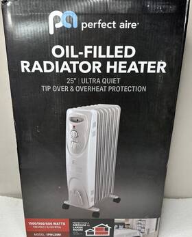 Perfect Aire 1phl25m Oil-filled Radiator Heater 25 Inch Ultra Quiet Tip Over Protection