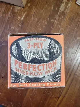 331-x Perfection Vtg Inner Flow Wick Puritan Ivanhoe Stove Range Heater In Box