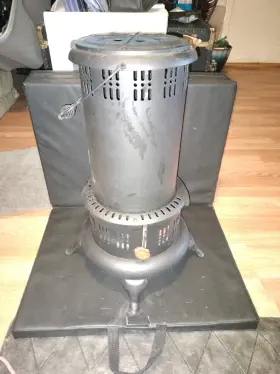 Mb525h Perfection Vintage Oil Portable Heater Black Floor Model Metal No Wick Untested