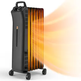 1500w Petsite 798470507999 Oil-filled Radiator Heater Portable Electric Space With Adjusta