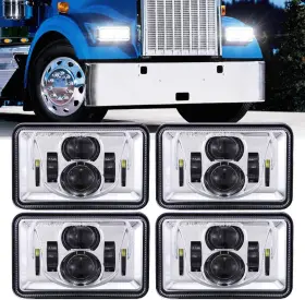 Sj-46862020 Pioneer 4pcs 60w Rectangular 4x6 Led Headlights Dot Approved H4656 H4651 H4652 H4666 H65