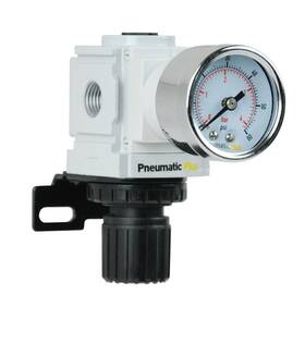 Pneumaticplus Ppr2-n02bg-4 Miniature Air Pressure 1/4 Inch Npt 3-60 Psi Black