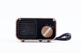 Pohhryvi Mi-qnq01 New Indoor Portable Space Heater With 2 Heat Levels Modern Black / Wood