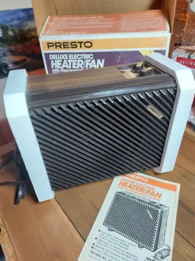 07815 Presto Vintage 1500-watt Deluxe Heater Fan With Thermostat 5120 Btu - Open Box
