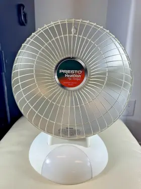 0790305 Presto Portable Parabolic Electric Heater Heat Dish Plus Footlight