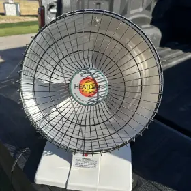 0790801 Presto Heat Dish Plus Parabolic Electric Heater 3 Setting Vtg Square Base