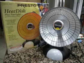 07914 Presto Heatdish Plus Foot Light Parobolic Electric Space Heater Model Used