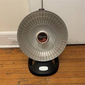 Presto 0792101 Heatdish Portable Radiant Parabolic Heater 120v 2-setting Osc Black/sil