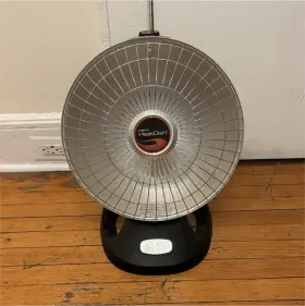 0792101 Presto Heatdish Portable Radiant Parabolic Heater 120v 2-setting Osc Black/sil