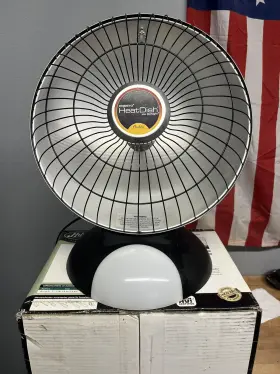 527078 Presto Heat Dish Plus Parabolic Electric Heater No. Tested Works With Box