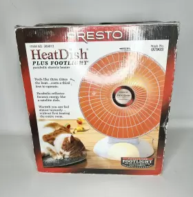 Cc1001032 Presto Heatdish Parabolic Electric Heater Plus Footlight Instant Heat