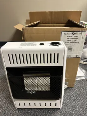 Mn100hpa-b Procom Heating Ml100tpa-b Propane Ventless Infrared Plaque Heater 10k Btu T-stat As Is