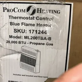 Ml200tba-b Procom Heating Ventless Propane Gas Blue Flame Space Heater With Thermostat Contr