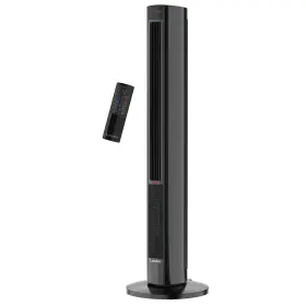 1500w Products Fh610 42 Inch Oscillating All Season Tower Fan And Space Heater With Remote Black Fh