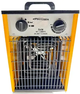 Pt-05-400-eu Protemp 5 Kw Indoor Electric Fan Heater In Yellow