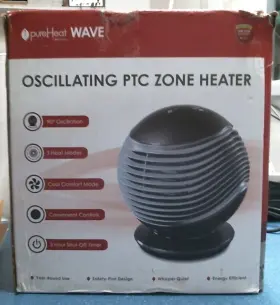 02028 Pure Heat Wave Oscillating Ptc Zone Heater Fs