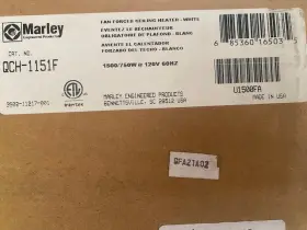Qch1151f Qmark Marley 120v 1500/750w Ceiling Heater New