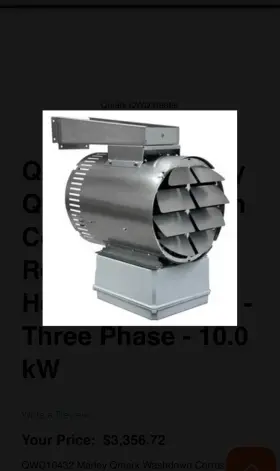 Qwd10432 Qmark Washdown Electric Heater 10kw 480v/3ph