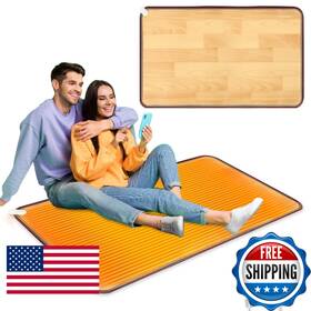 Qoubai B0djp6n4qp Pvc 110v Heated Floor Mat Heater For Foot Warmer Under Desk 31.5 X 20
