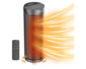 1500w Qowetu 1701 Portable Space Heater For Indoor Use With Remote 17 Inchs 12h Timer