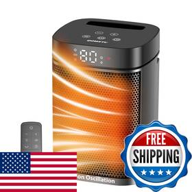 Qowetu B0fy2dhfkj Small Portable Space Heater For Indoor Use - 1500w Ptc Electric