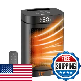 B0fy2gd741 Qowetu Space Heater For Indoor Use - 1500w Electric Heaters With Thermostat 70