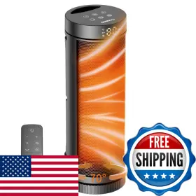 B0fy2h49t1 Qowetu Space Heater For Indoor Use - 17 Inches 1500w Electric Heaters