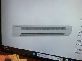 Quellet Rbh0700bl 36 Inch Electric Baseboard Heater 240/208v 700/525w White