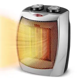 R.w.flame 313086376342 1 500-watt Compact Indoor Small Ceramic Electric Heater With Adjustable Thermost