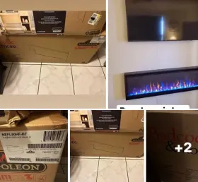 R.w.flame 615855869322 Electric Fireplace 50 Inch Recessed And Wall Mounted The Thinnest Fire