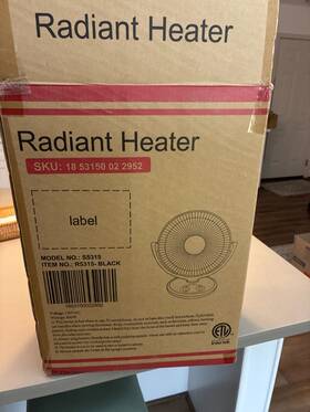 R. W. Flame X003w3qls3 Radiant Electric Heater 800w Plenty Of Heat