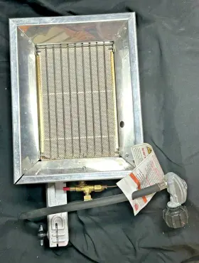 16000btuh Re-verber-ray P-16t Tank Top Portable Gas Heater Used