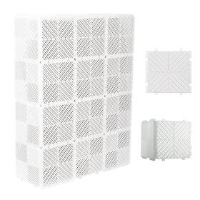 Ready Covers Rcezw-80 Ez Connect Vented Steam Radiator Cover - White 80 Tiles Easy Snap