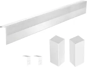Redants 313106651619 4 Ft Baseboard Heater Covers With Left And Right Endcaps Galvanized Ste