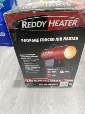 Rfg60v Reddy Heater 60 000 Btu Forced Air Propane Csa Certified Heats Up To 1 500 Sq Ft Are
