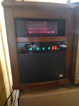 Gd935bcw-5ja Redstone Infrared Wood Grain Cabinet Heater Tested - Works Properly 16h X 12w