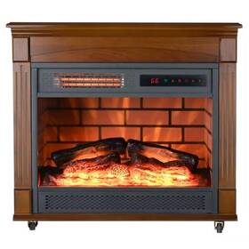Redstone Mo1636020 26 Inch Portable Infrared Rolling Mantel Fireplace 3d Flame Electric Room Warmer