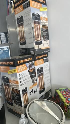 Remington Qh-1200-q Quartz Tower Space Heater Oscillating 120v Black