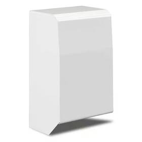 Revital/line 744110040524 4 Inch Left End Cap For Hot Water Baseboard Cover In Brite White