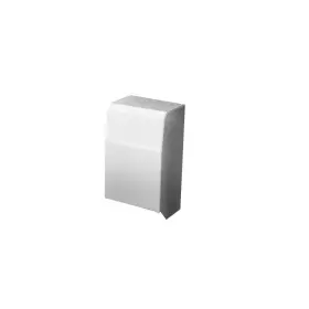 Revital/line 744110640861 4 Inch Right End Cap For Hot Water Baseboard Cover In Brite White