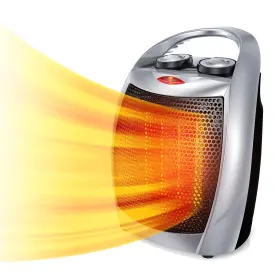 H56902x-silver Rintuf Ptc909a Small Space Heater 1500w Electric Ptc Fast Heating Ceramic With